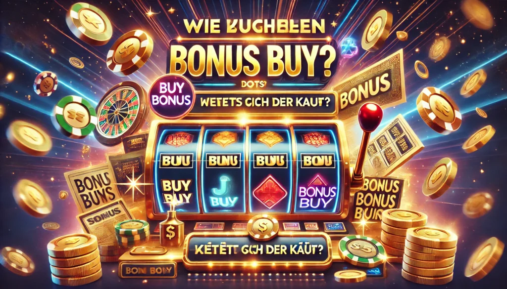 DALLE 20250327 122752 A highimpact and informative 169 banner image for a blog post titled Wie funktionieren Bonus Buy Slots Lohnt sich der Kauf How do Bonus Buy s SlotPalast